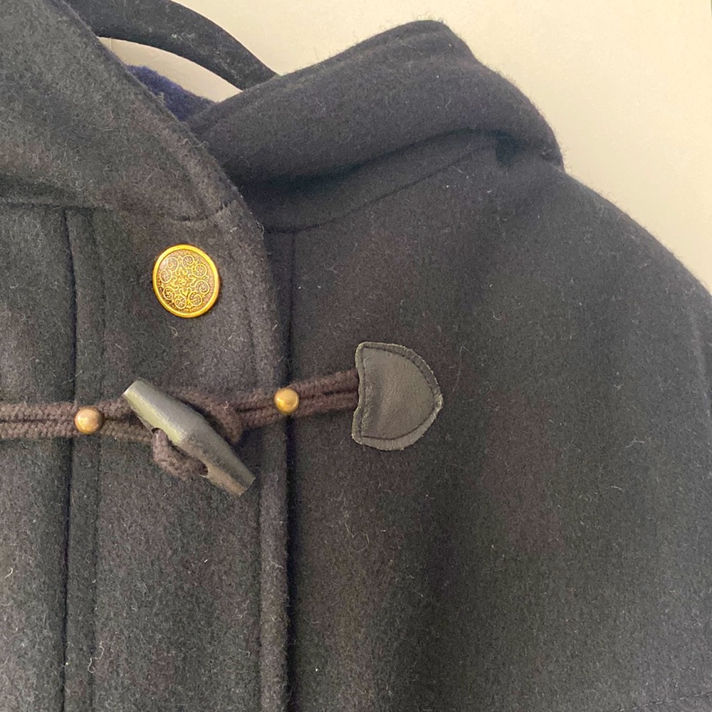 Vintage Thick Hooded Winter Pea Coat - Picture 2 of 7